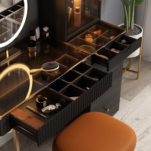 Premium Makeup Vanity Table, Storage Dressing Table, Vanity Desk, view 6