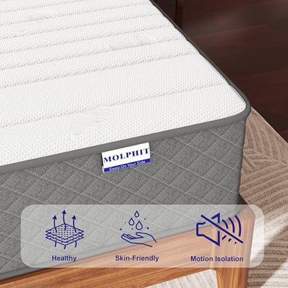 Queen Mattress,12 Inch Mattress Queen Size Medium Firm, 7-Zone Hybrid Mattress in a Box, Queen Size Mattress with Memory Foam & Pocket Spring for Pressure Relief and Body Support
