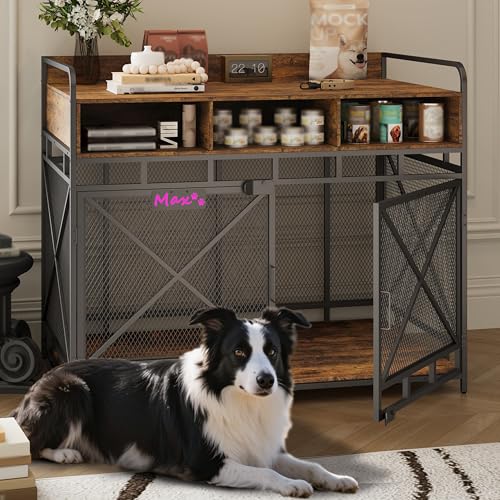 Dog Crate Furniture, 48" Heavy Duty Wooden Dog Crate End Table, view 2