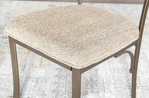 Hamilton Pewter and Bronze Metal Dining Chair Set of 2 by Powell