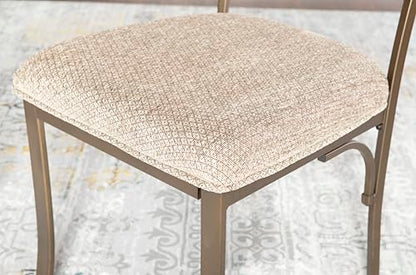 Hamilton Pewter and Bronze Metal Dining Chair Set of 2 by Powell