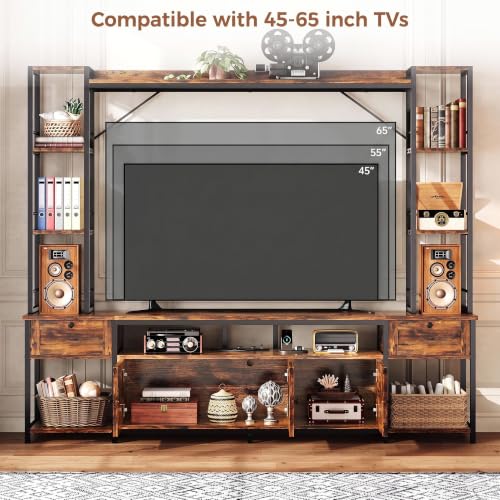 85" W Entertainment Center for TVs 65 inch, TV Stand with Storage, view 4
