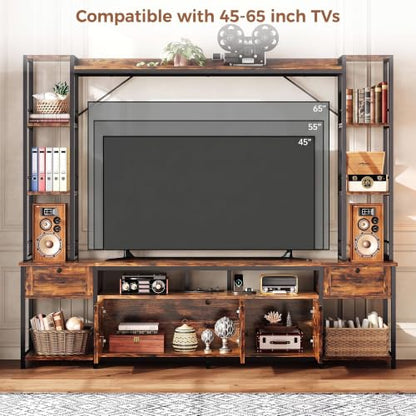 85" W Entertainment Center for TVs 65 inch, TV Stand with Storage, view 4