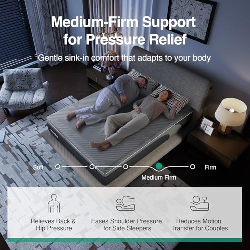 AiryFlow King Size Mattress 14 Inch, Gel Memory Foam Mattress King, view 6