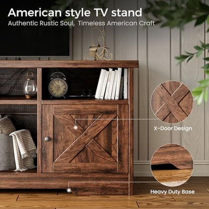 TV Stand for 65 Inch TV, Entertainment Center, Walnut, view 6