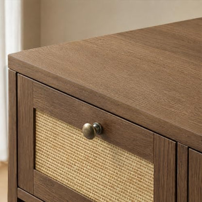 2-Piece Dog Crate Furniture, Left, 80 Inch, Dark Oak, view 5