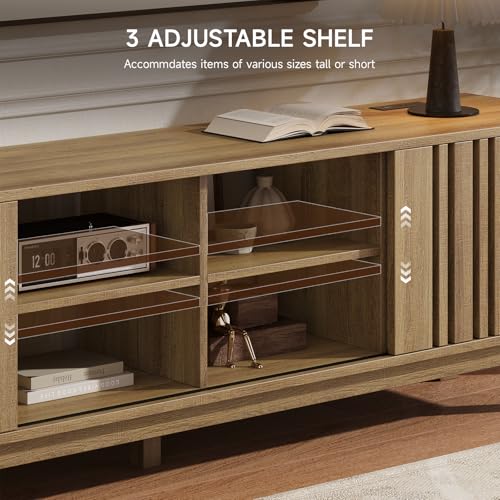 70" TV Stand for TV Up to 85", Mid-Century Modern Television Stand, view 7
