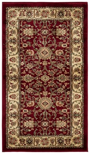 SAFAVIEH Lyndhurst Collection Accent Rug - 2'3" x 4', Red & Ivory, Traditional Oriental Design, Non-Shedding & Easy Care, Ideal for High Traffic Areas in Entryway, Living Room, Bedroom (LNH212F)
