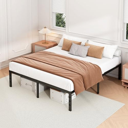 12 Inch Full Bed Frame, Under Bed Storage, Black, view 7