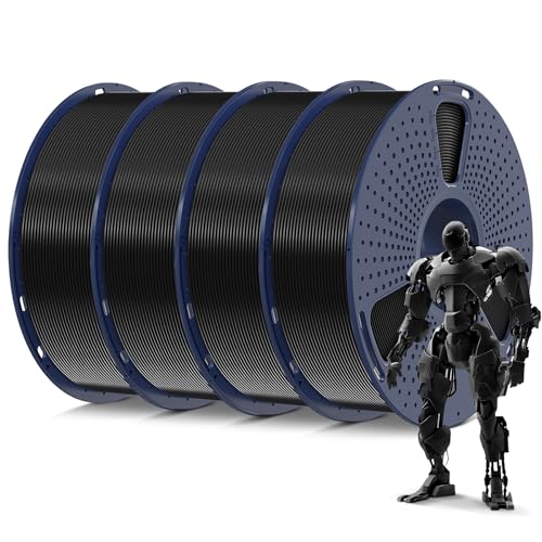 PLA 3D Printer Filament, Black, 4KG, view 3