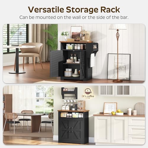 Coffee Bar Cabinet, Kitchen Island with Storage, view 6