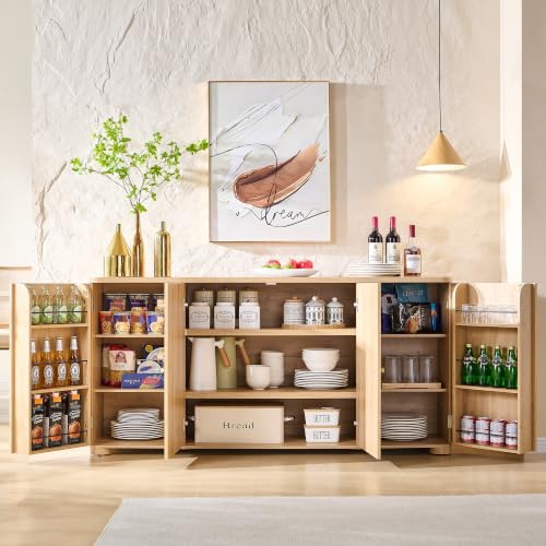 Curved Buffet Cabinet with Doors, view 4