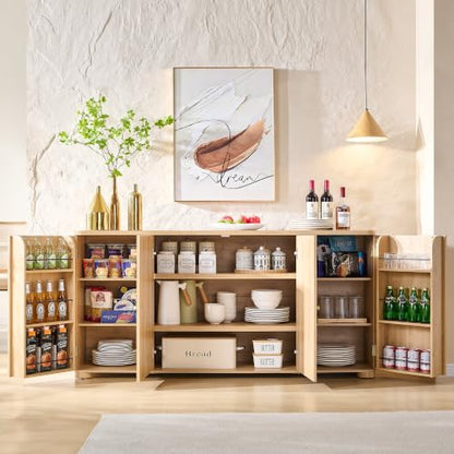 Curved Buffet Cabinet with Doors, view 4