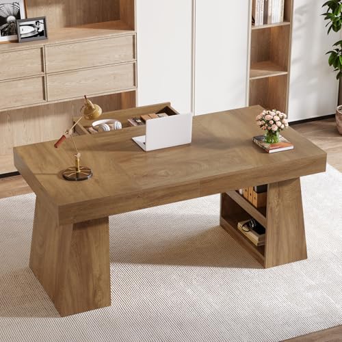 55-Inch Executive Desk with Drawer, view 5