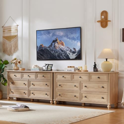 54" Dresser for Bedroom, Farmhouse 7 Drawers Dressers with Gourd Legs, view 4