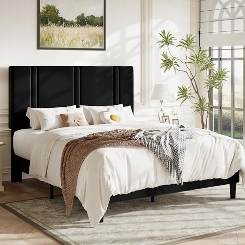 Queen Wood Bed Frame with Adjustable Head, view 4
