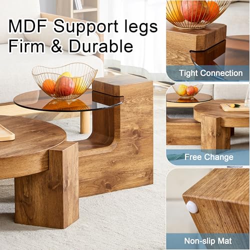 The Detachable Double Decker Coffee Table, the is More Precious, and the Detachable can Make the use of Space More Flexible and Suitable for Various Scenes.