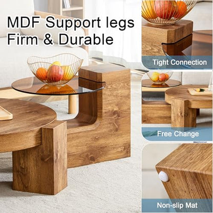 The Detachable Double Decker Coffee Table, the is More Precious, and the Detachable can Make the use of Space More Flexible and Suitable for Various Scenes.