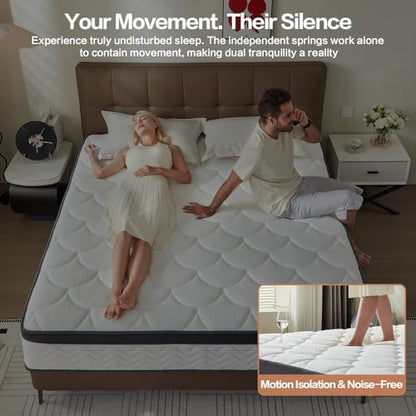 Full Size Mattress, 14 Inch Hybrid Bed in a Box, Euro Top Memory Foam, view 7