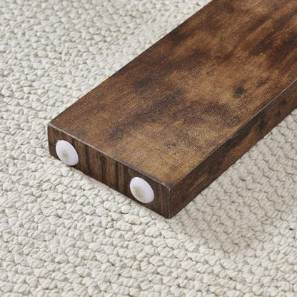 Coffee Table - Rectangle Glass Coffee Table with Simple and Classical Inspired Design, Easy Assembly for Modern Living, 39.5 * 23.5 * 17.5 inches (Brown)