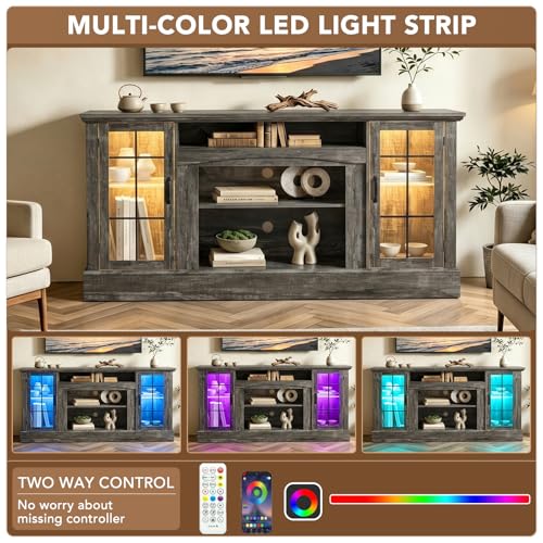 MXV 70" Farmhouse TV Stand for 80 Inch TV, view 5