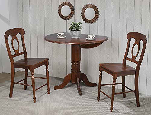 Andrews Pub Table Set, Warm distressed chestnut