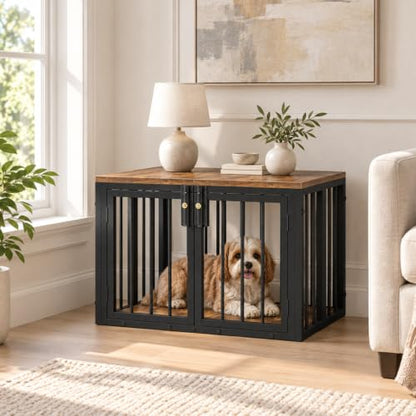 Small Dog Crate Furniture, Furniture Style Dog Crate, Wooden Dog Crate End Table, view 8