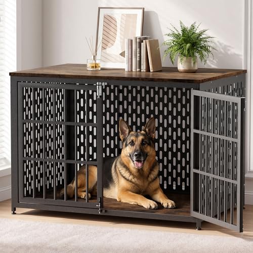 Indestructible 48 Inch Dog Crate Chew Proof Indoor Kennel, 4 Strong Locks, view 2