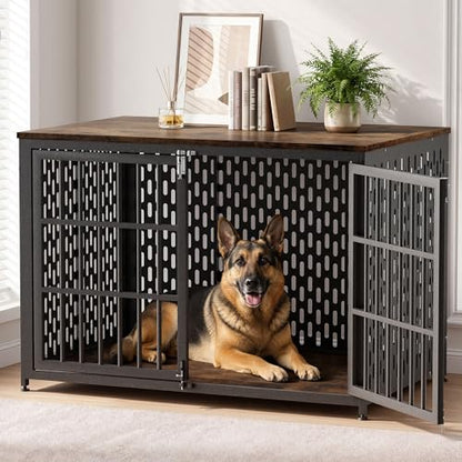 Indestructible 48 Inch Dog Crate Chew Proof Indoor Kennel, 4 Strong Locks, view 2