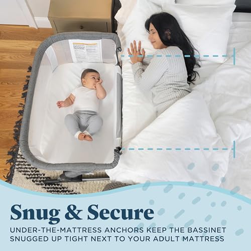 Beside Me Dreamer Bassinet, Bedside Sleeper, 7-Position Height Adjustment, view 7
