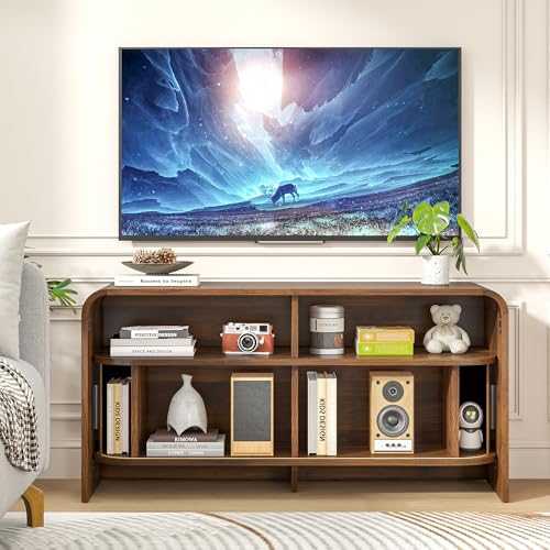 Small TV Stand for Bedroom, Low Fluted TV Console for 40 43 Inch, view 7