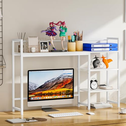 Desk Shelf, 44.9" Large Desktop Organizer Shelf, Desk Hutch for Monitor, view 3