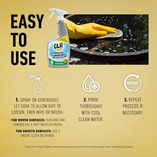 Brands Outdoor Furniture Cleaner, 26 oz. Spray Bottle, Cleans Outdoor Surfaces, Remove Dirt and Grime from Fabric, Wood, Wicker, PVC, Plastic and More