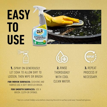 Brands Outdoor Furniture Cleaner, 26 oz. Spray Bottle, Cleans Outdoor Surfaces, Remove Dirt and Grime from Fabric, Wood, Wicker, PVC, Plastic and More