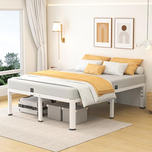 18 Inch Full Size Metal Platform Bed Frame with Round Corners Leg, view 3