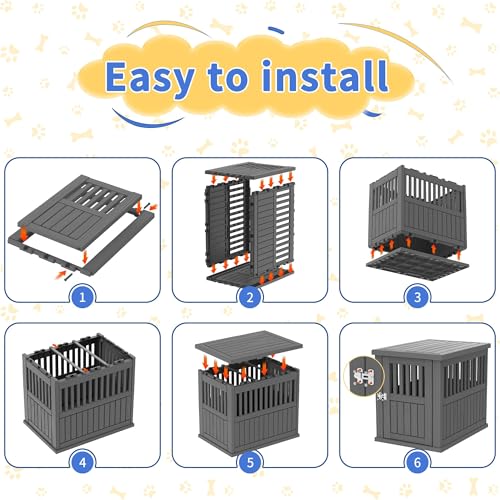 Dog Crate Furniture Lockable Dog Kennel Indoor Dog Crate Heavy Duty Decorative, view 7