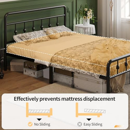 12 Inch Queen Bed Frame with Headboard and Footboard, view 7
