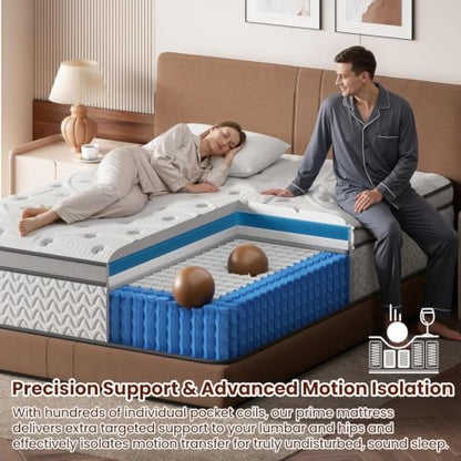 Full Mattress, 10 Inch Cooling Hybrid Full Size Mattress in a Box, view 7