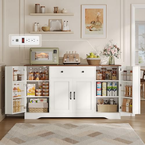 Brinlawb Buffet Cabinet with Storage & Charging Station, view 2