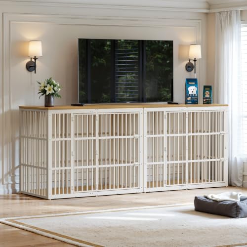54" Taller Dog Crate Furniture for Great Dane, Natural Beech, view 7