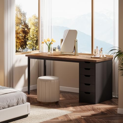 47 Inch Computer Desk with 5 Drawers, view 6