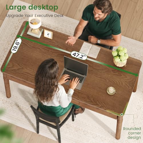 Solid Pine Wood Computer Desk, view 7
