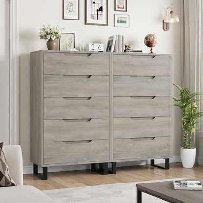 5 Dresser for Bedroom, 50.5" Vertical Dresser Drawer with Storage, view 8