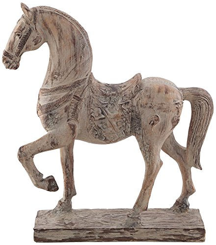 Rustic Horse 15 1/4" High Stone Finish Cast Resin Statue