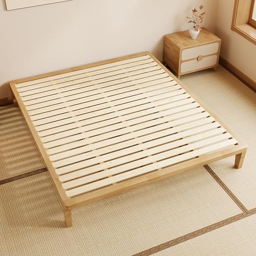 IOTXY King Platform Bed Frame - 12" Solid Wood Mattress Foundation Base, view 2
