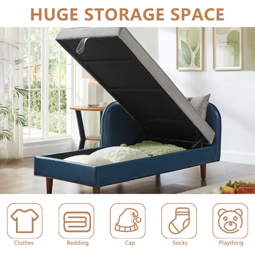 65" Modern Storage Chaise Lounge Indoor, view 5