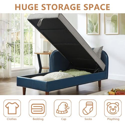 65" Modern Storage Chaise Lounge Indoor, view 5
