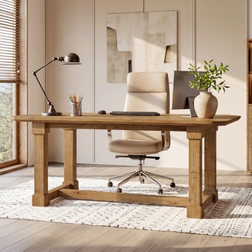 63" Solid Wood Executive Desk, view 2