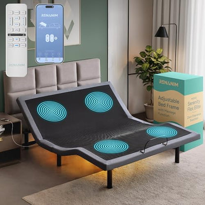 SFE Cal King Adjustable Bed Frame, Zero Clearance Smart Frame, Electric Massage, view 2