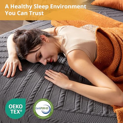 Queen Size Mattress 12 Inch Cooling Copper Gel Memory Foam, Medium, view 4